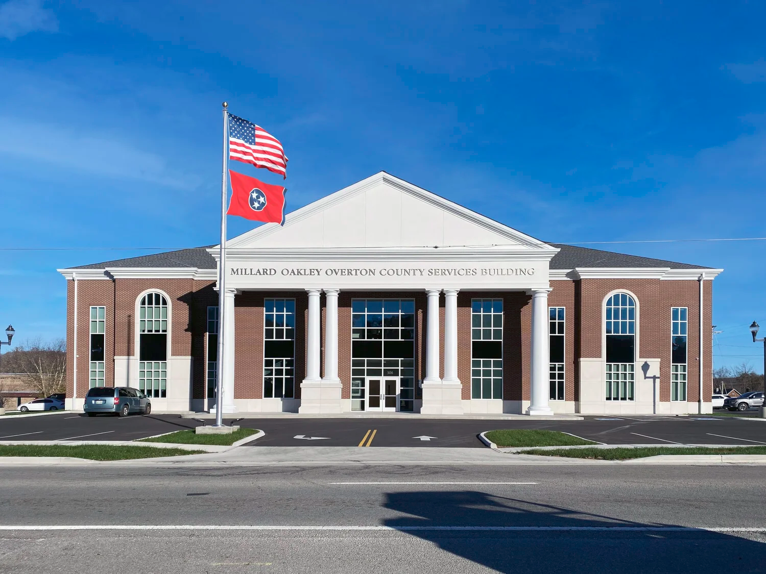 Photo of the county services building